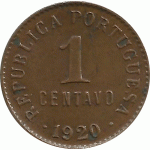 1 Centavo 1920 - "P" Aberto