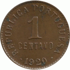 1 Centavo 1920 - "P" Aberto