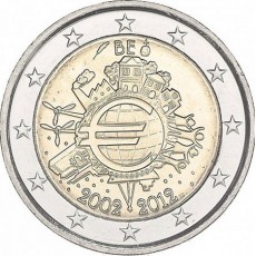 Bélgica 2€ 10 Anos do Euro 2012