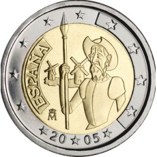 Espanha 2€ 400 Anos da 1ª Edição do Livro Dom Quixote 2005