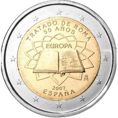 Espanha 2€ Tratado de Roma 2007
