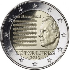 Luxemburgo 2€ Hino Nacional 2013
