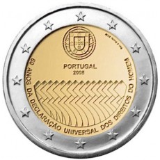 Portugal 2€ 60 Anos da Declaração Universal dos Direitos do Homem 2008