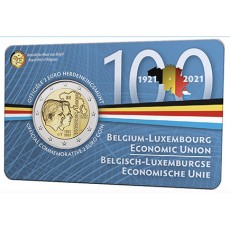 Bélgica 2€ em coincard NL (Holandês) União Económica Belgo Luxemburguesa 2021