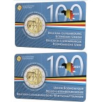 Bélgica 2€ conjunto de 2 coincards FR (Francês) e NL (Holandês)União Económica Belgo Luxemburguesa 2021