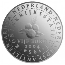 Holanda 5€ 50 anos dos Estatutos do Reino  2004 