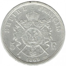 França 5 Francos de 1869