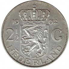Holanda 2 1/2 Gulden de 1962