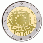 Espanha 2€ 30 Anos da Bandeira Europeia 2015  