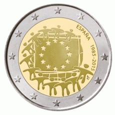 Espanha 2€ 30 Anos da Bandeira Europeia 2015  