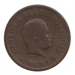 India D.Carlos I 1/2 Tanga de 1901