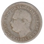 India D.Luís I 1/4 Rupia de 1881