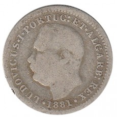 India D.Luís I 1/4 Rupia de 1881