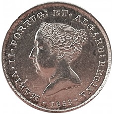 D. Maria II 100 Réis (Tostão) 1853, prata
