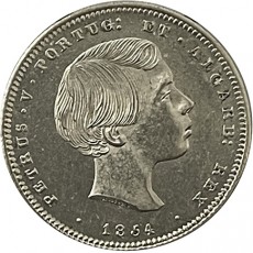 D. Pedro V 200 Réis (2 Tostões) 1854, prata