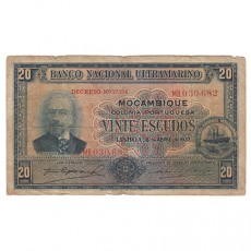  20 $ Escudos - Banco Nacional Ultramarino 06/04/1937