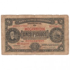 5 $ Escudos - Banco Nacional Ultramarino 01/09/1941
