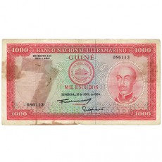 100$00 Escudos - Banco Nacional Ultramarino Guiné 30/04/1964
