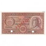 20 $ Escudos - Banco Nacional Ultramarino 20/11/1958
