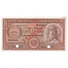 20 $ Escudos - Banco Nacional Ultramarino 20/11/1958