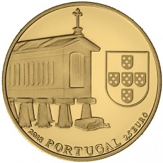 PortugaL 2,50€ Espigueiros do Noroeste Ouro Proof 2018