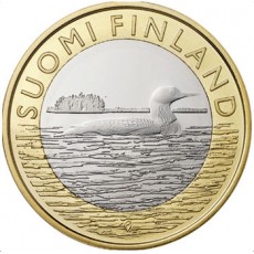 Finlândia 5€ Mergulhão da Savonia 2014 
