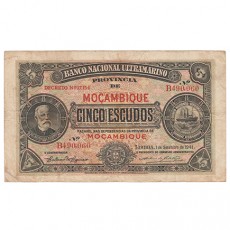 5 $ Escudos - Banco Nacional Ultramarino 01/09/1941