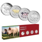 Austrália 4x 1$ Ano do Porco 2019