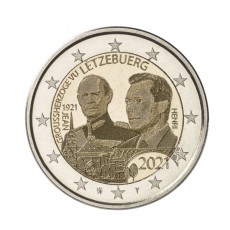 Luxemburgo 2€ 100 Anos Nascimento Grão-Duque Jean 2021 (versão holograma)